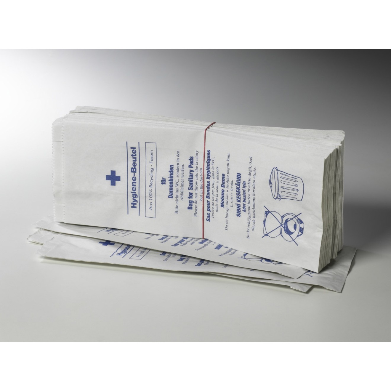 100 Stück Hygienebeutel aus Recyclingpapier Hygiene beutel Hygienetüten 